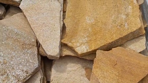 Плитняк златолит жёлтый для цоколя купить в Казани
